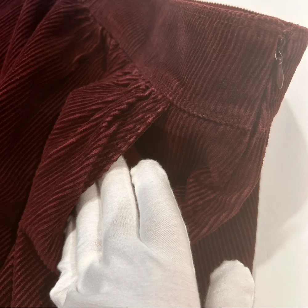 Abercrombie & Fitch corduroy miniskirt size 6 a line schoolgirl academia grunge - Picture 8 of 15